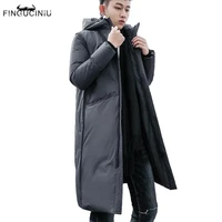 yoneko 2021 new thick winter mens white down jacket brand clothing hooded black gary long warm white duck down coat male coats