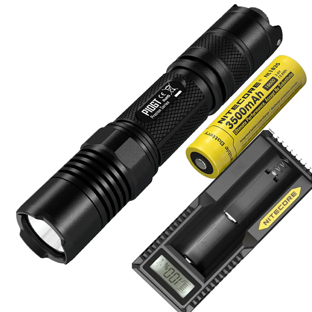 P10GT NL1835 UM10 NITECORE P10GT тактический фонарь XM-L2 T6 Светодиодный max 900 люмен луч расстоянии 286 метров уличный фонарик ручной фонарь - Испускаемый цвет: P10GT NL1835 UM10