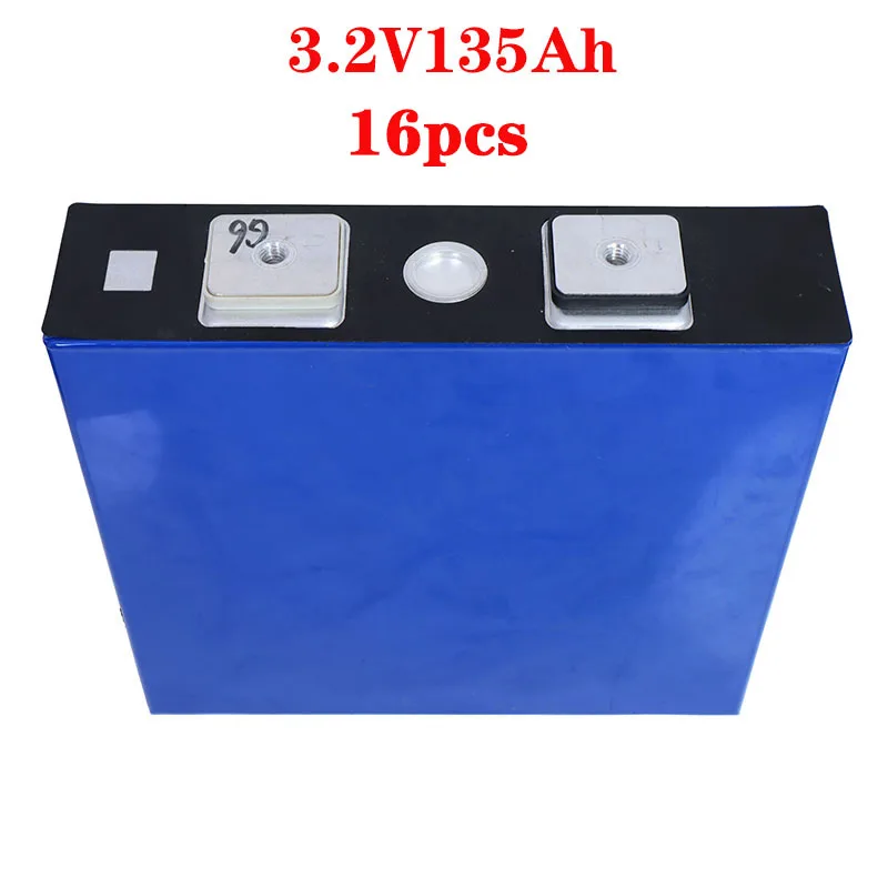 

16PCS new 3.2V 135Ah lifepo4 battery LFP lithium solar battery 16S 48v135ah battery, 8S, 24V270ah instead of 120ah, tax free