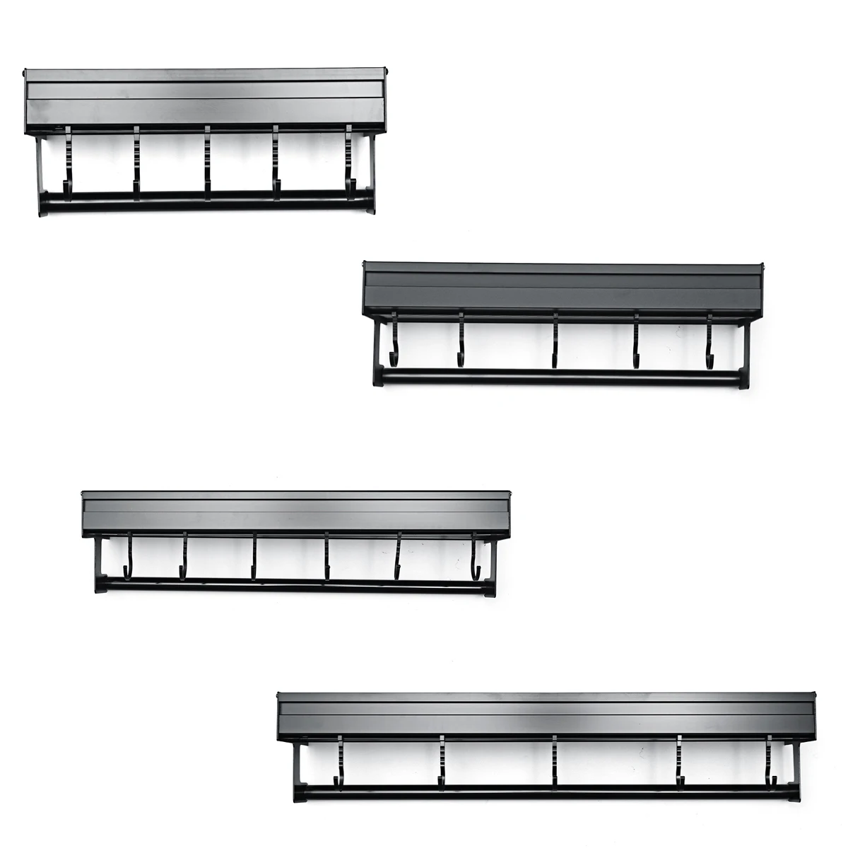 

Kitchen Bathroom Wall Storage Rack Holder Towel Organizer Cosmetics Shampoo Storage Shelves Punch Free Towels Bar 30/40/50/60cm
