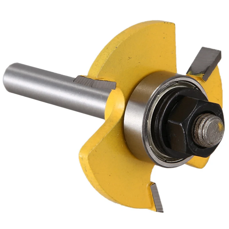 

8Pc 1/4Inch Shank Slot ,Assembly 6 Cutters & 2 Arbors Router Bit Set & 2Pcs T Type 8mm Trimming Knife Milling Cutter