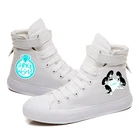 Холщовые кроссовки в стиле K-Pop Shinee для мужчин и женщин, удобные кеды в стиле хип-хоп, уличная модная обувь с высоким берцем, белый и черный цвета, Осень-зима