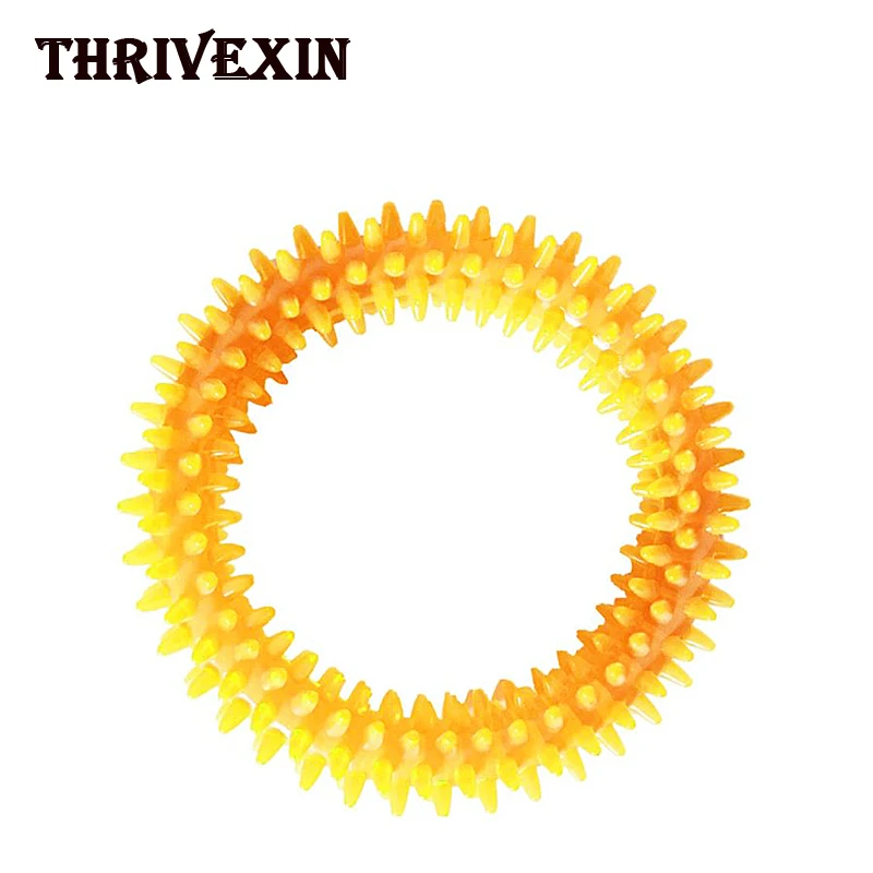 

1Pcs Non-toxic Circle Soft Rubber Pet Dog Puppy Dental Teeth Healthy Chew Biting Ring Bite Cleaning Tooth Toy to Chase and Fetch