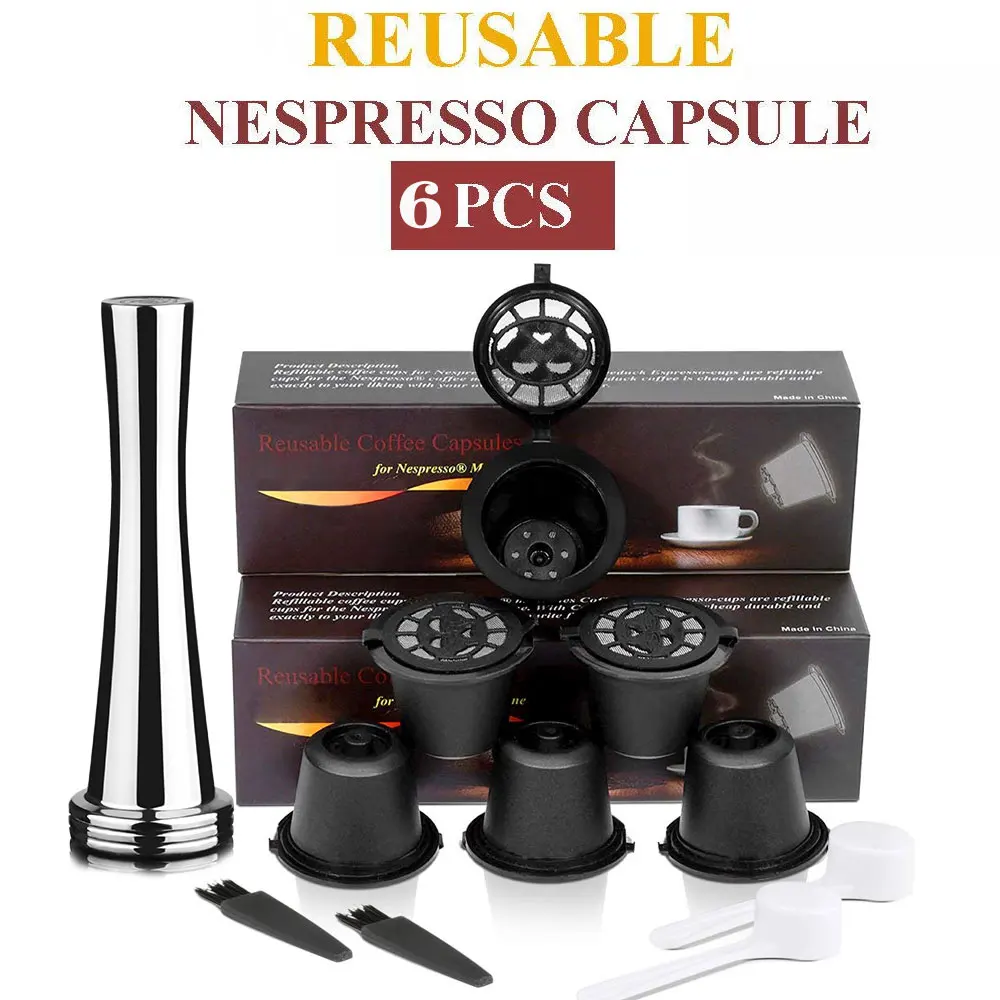 Многоразовые кофейные капсулы icafilas для Nespresso Сменный фильтр эспрессо кофейная