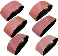 18pcs 3 x 21 inch sanding belt kit include 3 each of 60 80 120 150 240 400 grits sandpaper sander belt for portable belt sander