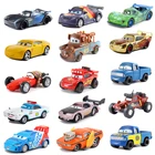 Модели автомобилей Disney Pixar Тачки 2, металлические Литые Машинки с молнией Маккуин, золотистые полицейские синие и черные, подарок для детей на Рождество