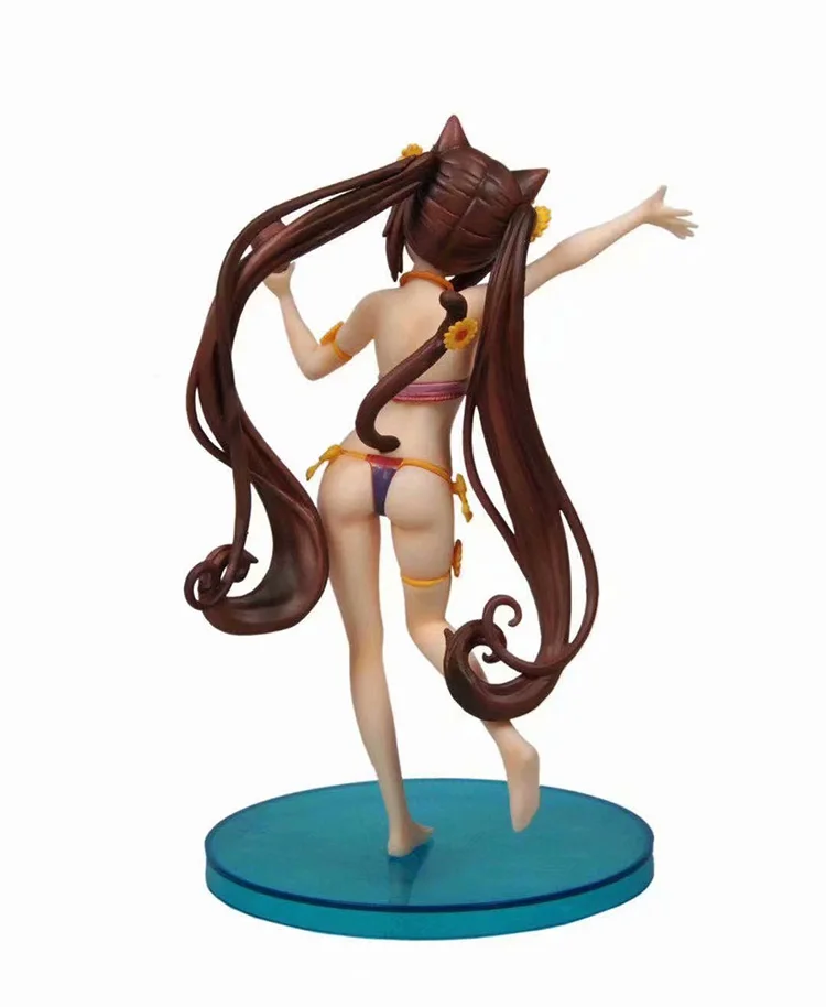 WITH RETAIL BOX Родная сексуальная фигурка аниме Nekopara Chocola& Vanilla 1/7 Масштаб ПВХ фигурка Аниме Сексуальная девушка фигурки аниме фигурка модель игрушки - Цвет: WITH RETAIL BOX