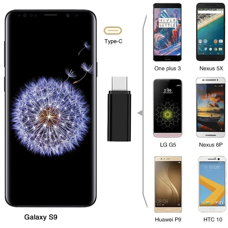 3 шт. металлическое приспособление в виде IOS Женский USB C Male адаптер для samsung S8 S9 S10