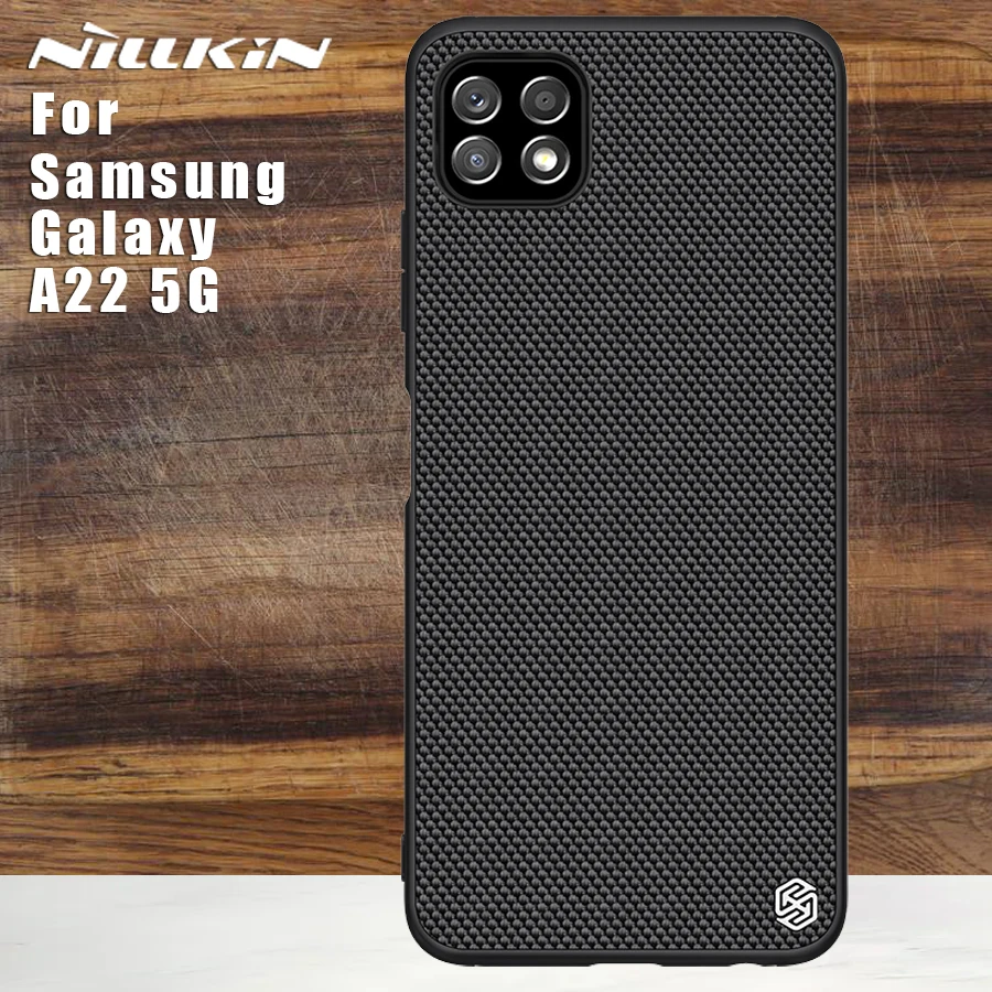 

Текстурированный чехол Nillkin для Samsung Galaxy A22, задняя крышка, защитные нейлоновые Чехлы Nilkin из ТПУ и поликарбоната 360 для A22
