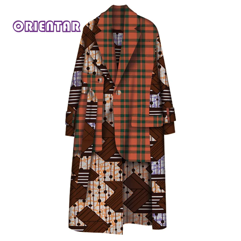 2020 модная африканская одежда для женщин с длинным рукавом тренчкот