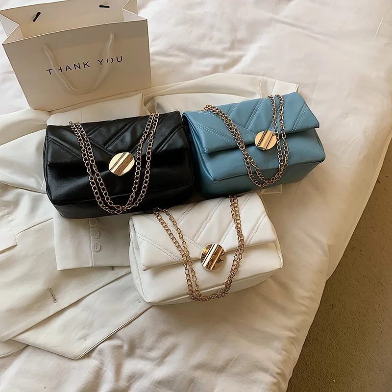 

Летняя новая брендовая дизайнерская женская сумка-мессенджер, модная сумка через плечо из искусственной кожи на цепочке, женские роскошные...