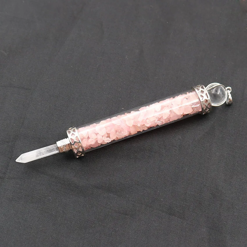 XSM Reiki Wand подвеска скипетр духовный баланс каменная крошка Bottle белый кристалл