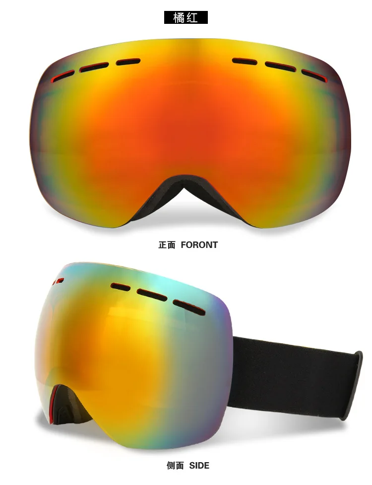 Наружные высококачественные лыжные очки сферические двойные противотуманные