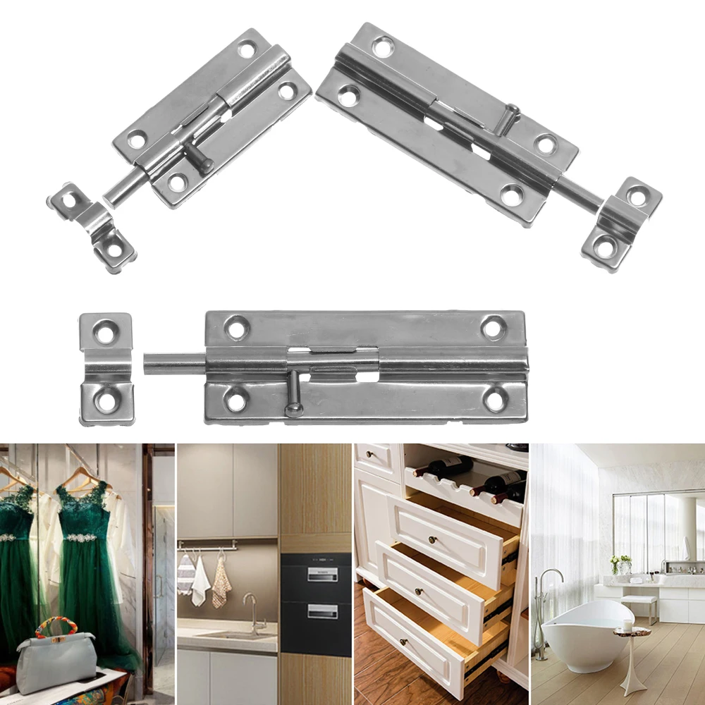 Новинка 4/5 дюйма длинная Серебристая дверная защелка из нержавеющей стали