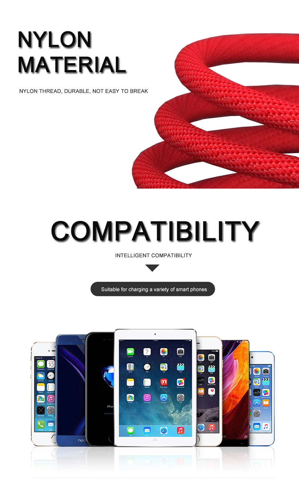 3 в 1 USB кабель type C type-c iOS Micro USB кабели Android 5V2A Быстрая зарядка провод зарядного устройства нейлоновый шнур для мобильного телефона