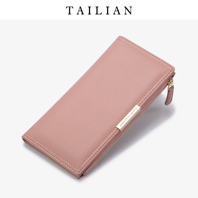 

Women Long Wallet Multi Card Zipper Bag Female Wallet Clutch Cross border Purse England Style