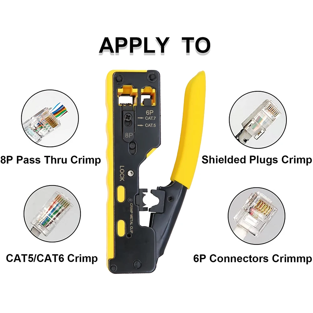 Обжимные Щипцы CAT5 CAT6 CAT7 обжимные инструменты для стандартных разъемов RJ45 RJ12 RJ11