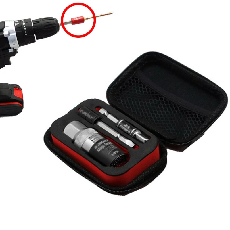 

Universal Socket Grip Ratchet Wrench Power Wear Resistant Metal 9-21mm Socket with Storage Box