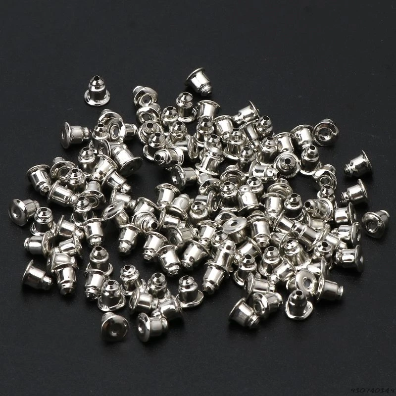 

100PCS 304 Stainless Steel Bullet Earnuts Earring Safety Backs Bullet Clutch Earring Backs Earrings Jewelry Findings wholesales