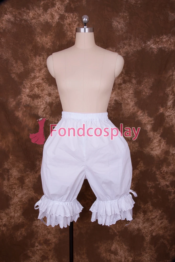 

fondcosplay adult sexy cross dressing sissy maid short White Cotton Bloomers panties Tailor-made[D001]