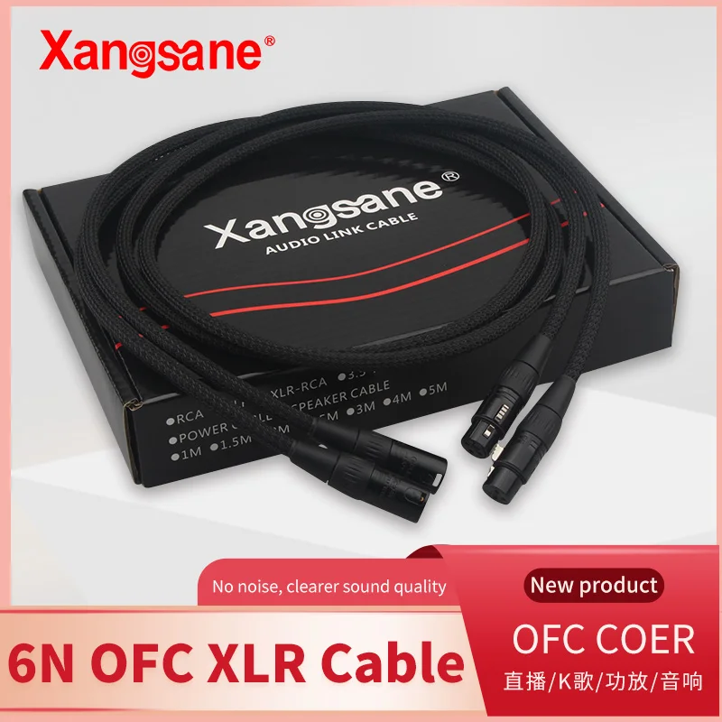 Высококачественный 6N Oxyge Бесплатный медный XLR аудиокабель сбалансированный