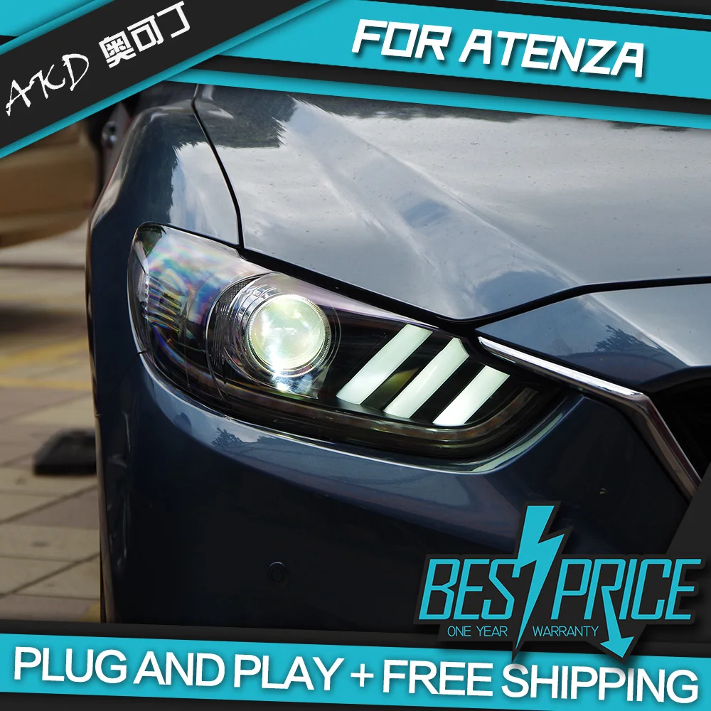 АКД автомобилей Стайлинг фар для Mazda 6 Mazda6 Atenza 2013 2016 Mustang фары светодиодный ходовые