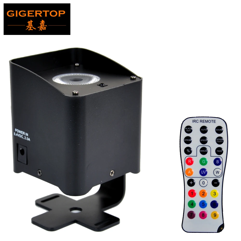 УФ светильник Gigertop 15 Вт RGBWA 6 в 1 с цветным точечным аккумулятором миниатюрный