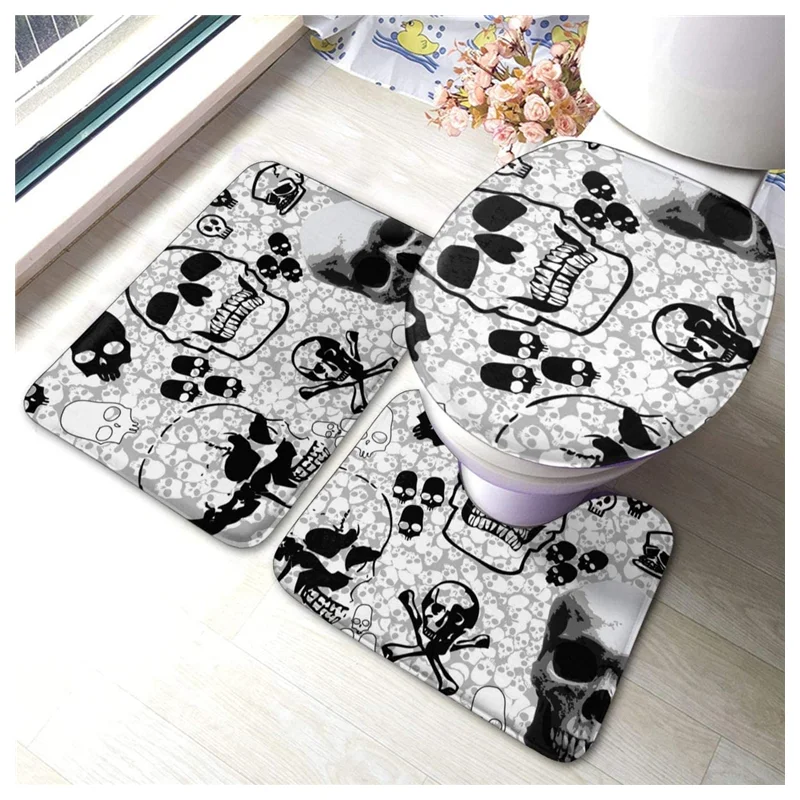 

Carpet mat 3 pieces non-slip bathroom rug coarse pile shower mat washing machine can be washed for living room office home