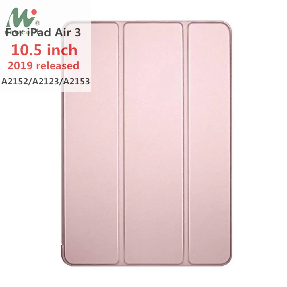 air 10.5 pink Для iPad Air 3-го поколения 10,5 чехол Smart Cover Trifold Stand мягкая задняя крышка для iPad Air 3 10,5 дюймов 10,2 7th Автоматический Режим сна/пробуждения - Цвет: air 10.5 pink