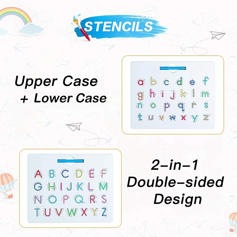 

Magnetic Alphabet Letter Board ABC Double-Sided Letter Drawing Board Read Write Preschool Learning Board for Boys Girls