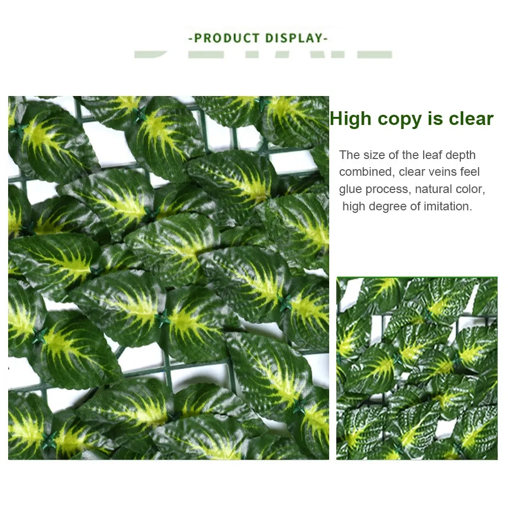 

Artificial Ivy Leaf Fence Faux Vine Privacy Fence Wall Screen For Balcony Terrace Garden Yard Lawn Outdoor Decoration