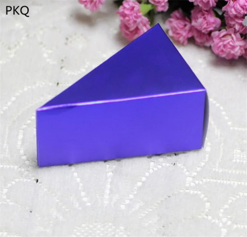 50 шт. креативная картонная бумажная коробка для торта треугольная подарочная