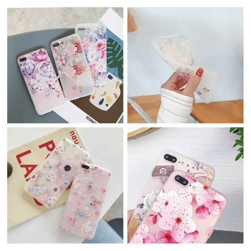 Чехол для iPhone XS Max XR X 8 Plus 7 6 S мягкий чехол с рисунком цветов листьев s 5 | Мобильные