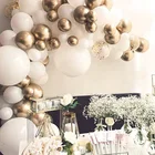 85 шт. белая металлическая гирлянда для воздушных шаров, арка, конфетти, латексные декоративные лампы, праздвечерние чные шары для детей, Детский праздник