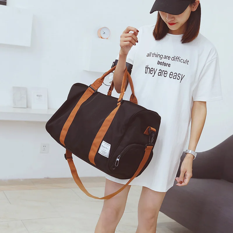 

YILIAN Short Trip Travel Bag One-shoulder Men's Fitness Bag Women's Blue Ball Training Bag Handheld Large Capacity Bag Tide