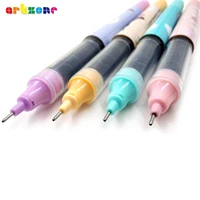 0 5mm needle point straight liquid rollerball gel pen high capacity black ink roller pen for school office stationery