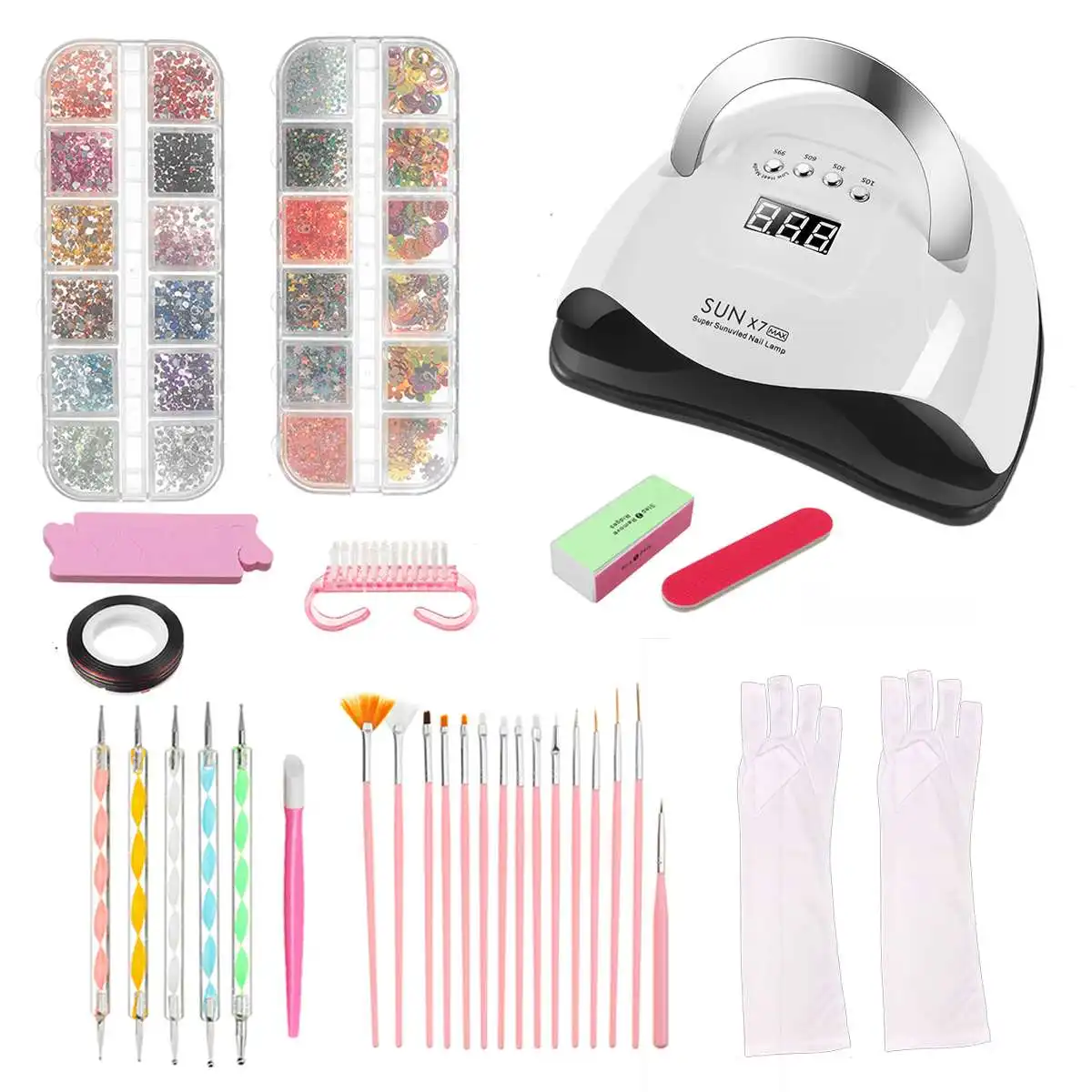 

57 LED UV Nail Polish Dryer Lamp Manicure Gel Nail Lamp Drying Lamp For Gel Varnish USB Manicure Tools Set With Timing Setting