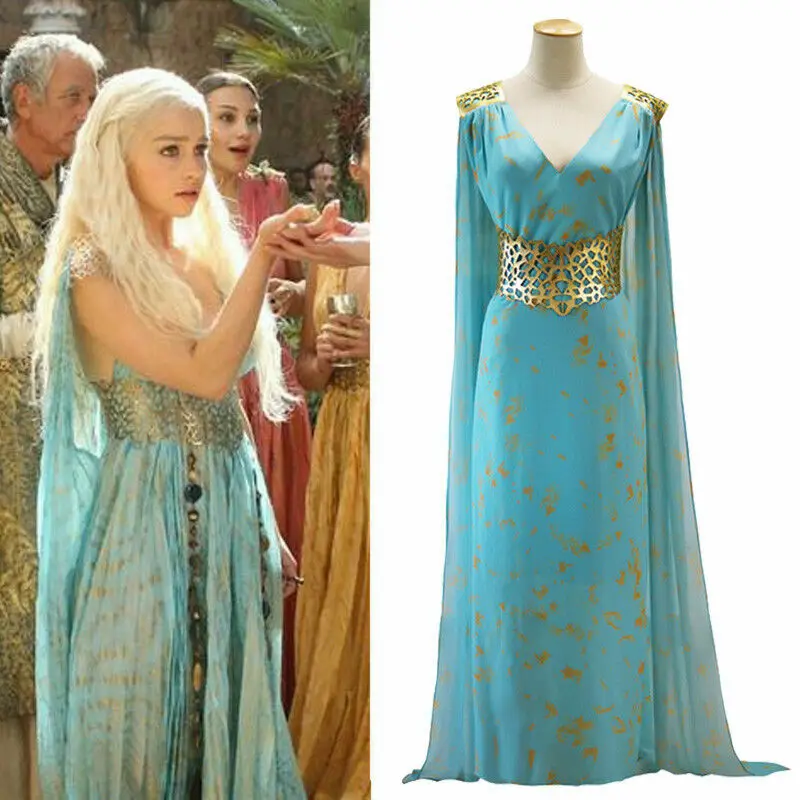 2019 костюмы на Хэллоуин для Для женщин Косплэй Game of Thrones Mother Dragons Daenerys Таргариен из