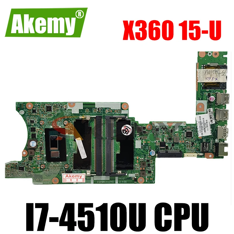 

Akemy для струйного принтера HP PAVILION X360 15-U 15-U011DX 15-U170CA Материнская плата ноутбука 780958-501 DA0Y61MB6E0 с i7-4510U полностью протестирована