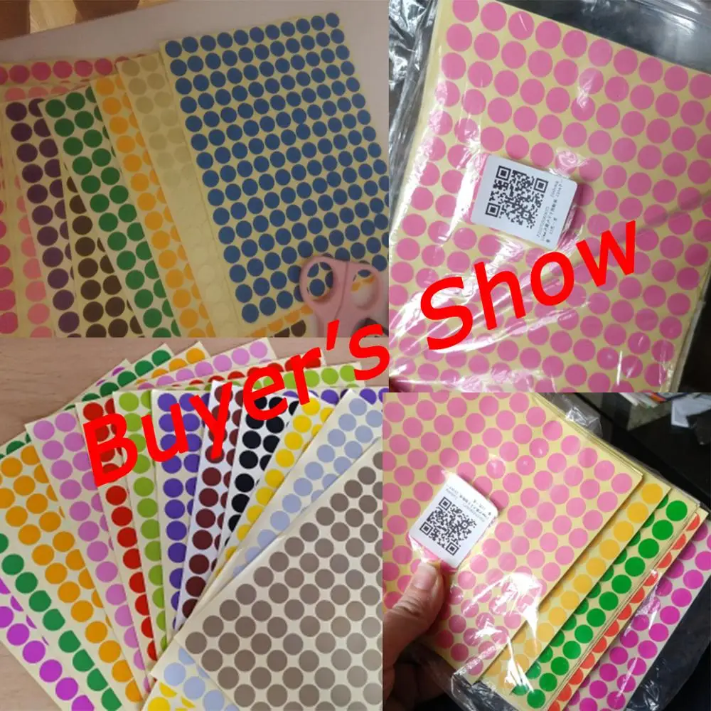 14 листов разные цвета съемные ярлык для маркировки круглые наклейки в горошек