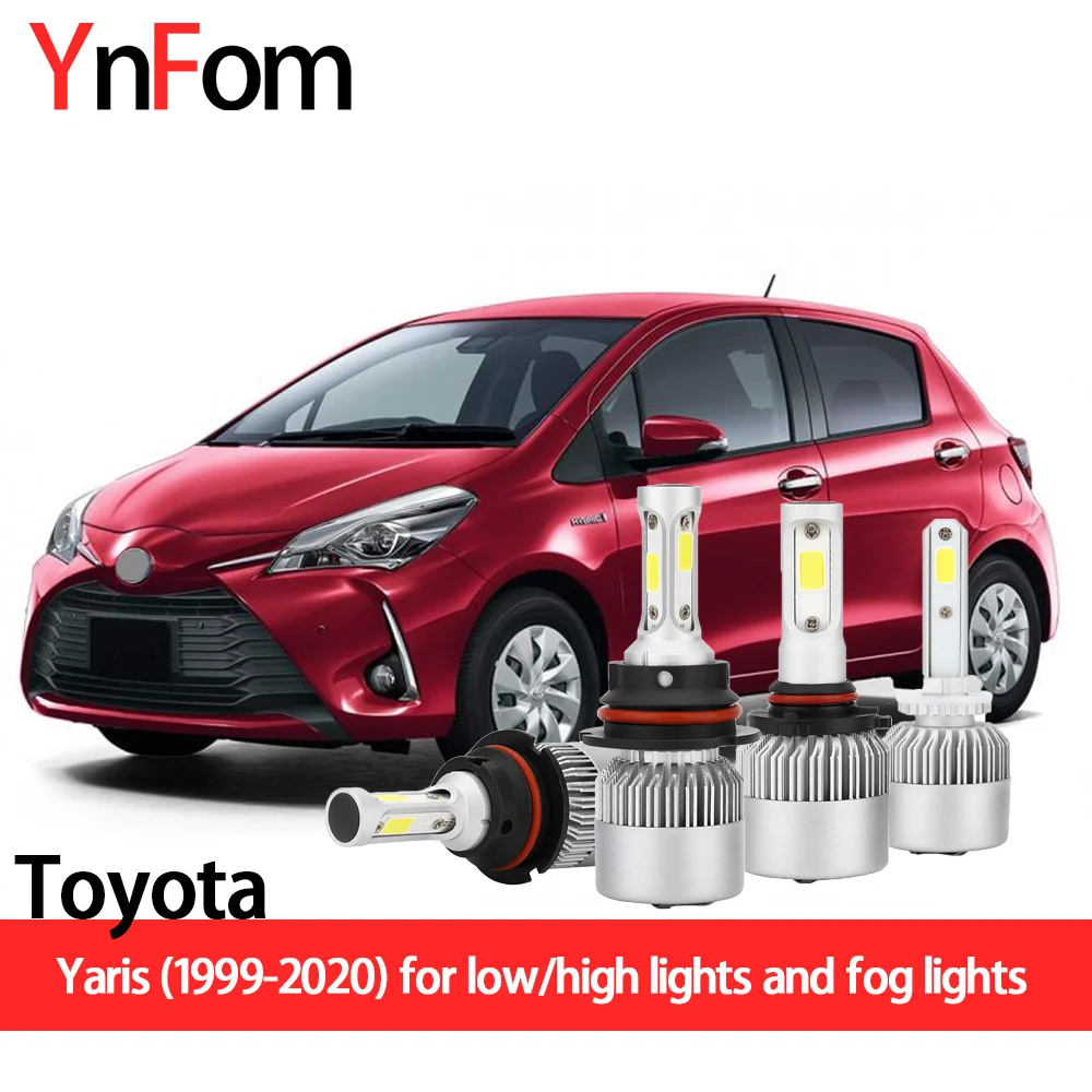 YNFOM комплект светодиодных фар для Toyota Yaris Vitz Platz Echo Belta Verso Ractis Scion iA 1999 2021
