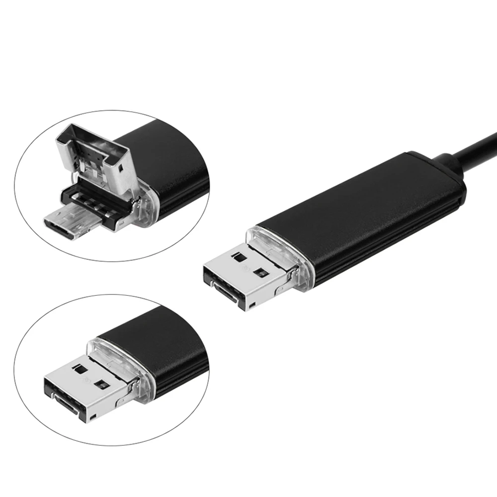 Водонепроницаемый эндоскоп Gosear 2 м 6 светодиодный объектив 8 мм МП HD Micro USB для