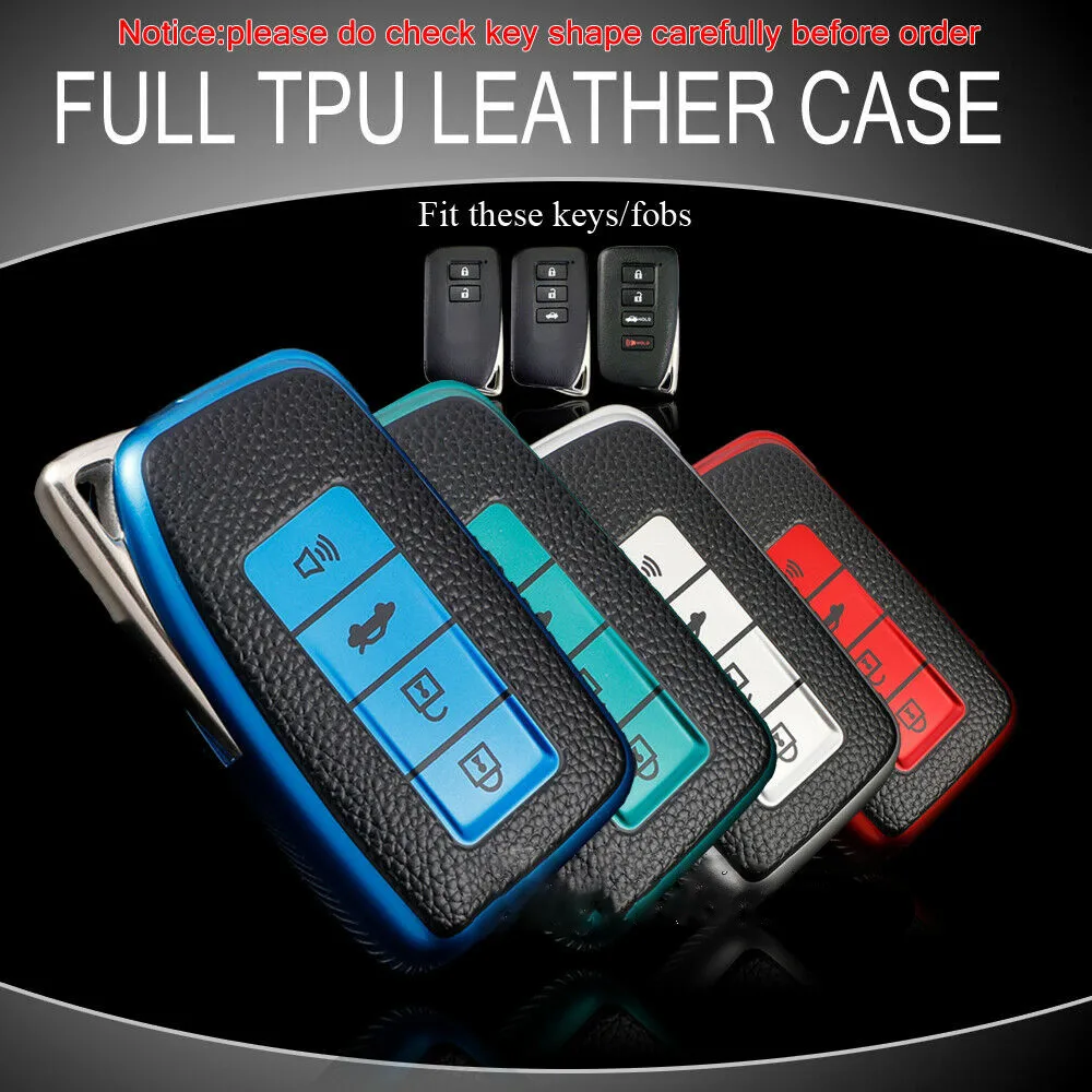 

TPU Leather Car Key Cover Case For Lexus IS GS RX ES NX LS RC Key Protector Key Fob Full Sealed Case Cover