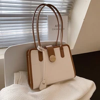 atmospheric simple stone pattern shoulder bag texture female bag new style 2021 popular stitching hand bag casual underarm bag