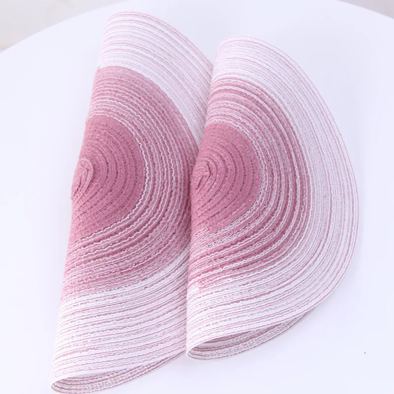 Скандинавские круглые тканые столовые приборы из хлопчатобумажной пряжи