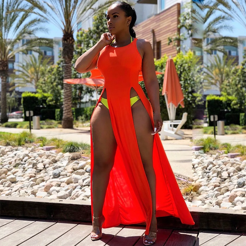 Сексуальное женское Сетчатое прозрачное длинное платье женская накидка на