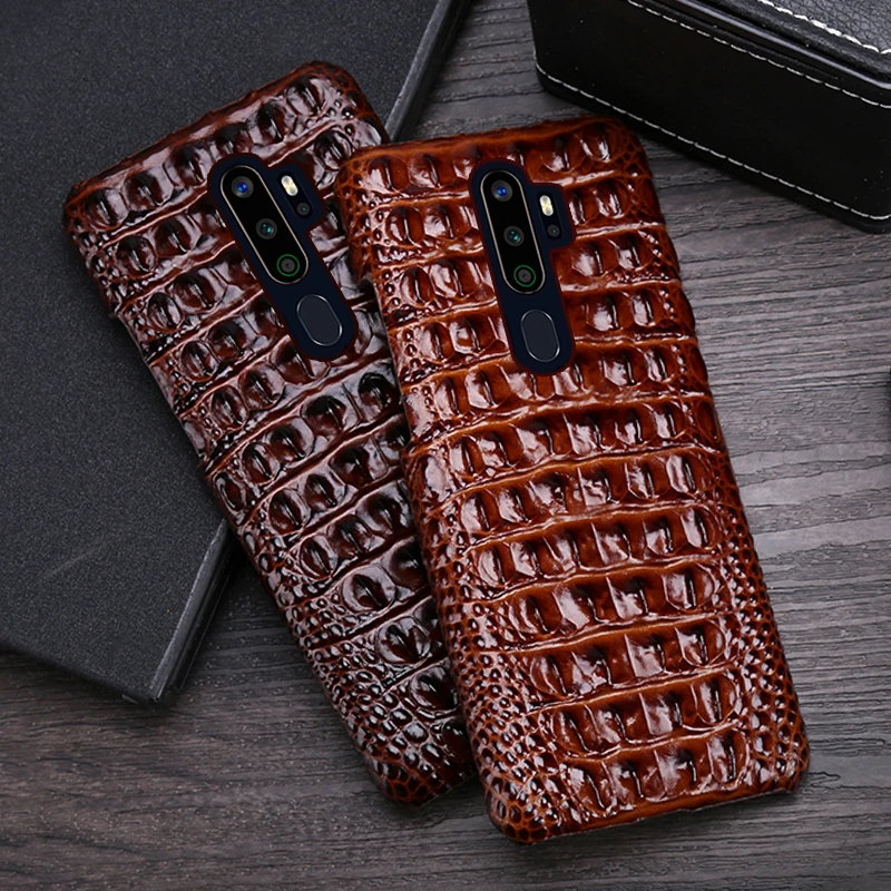 

Leather Phone Case For OPPO Find X2 R15 R17 Reno Z 2 2Z 2F 3 Pro Ace A5 A9 2020 A11X K3 K5 Cowhide Crocodile Back Texture Cover