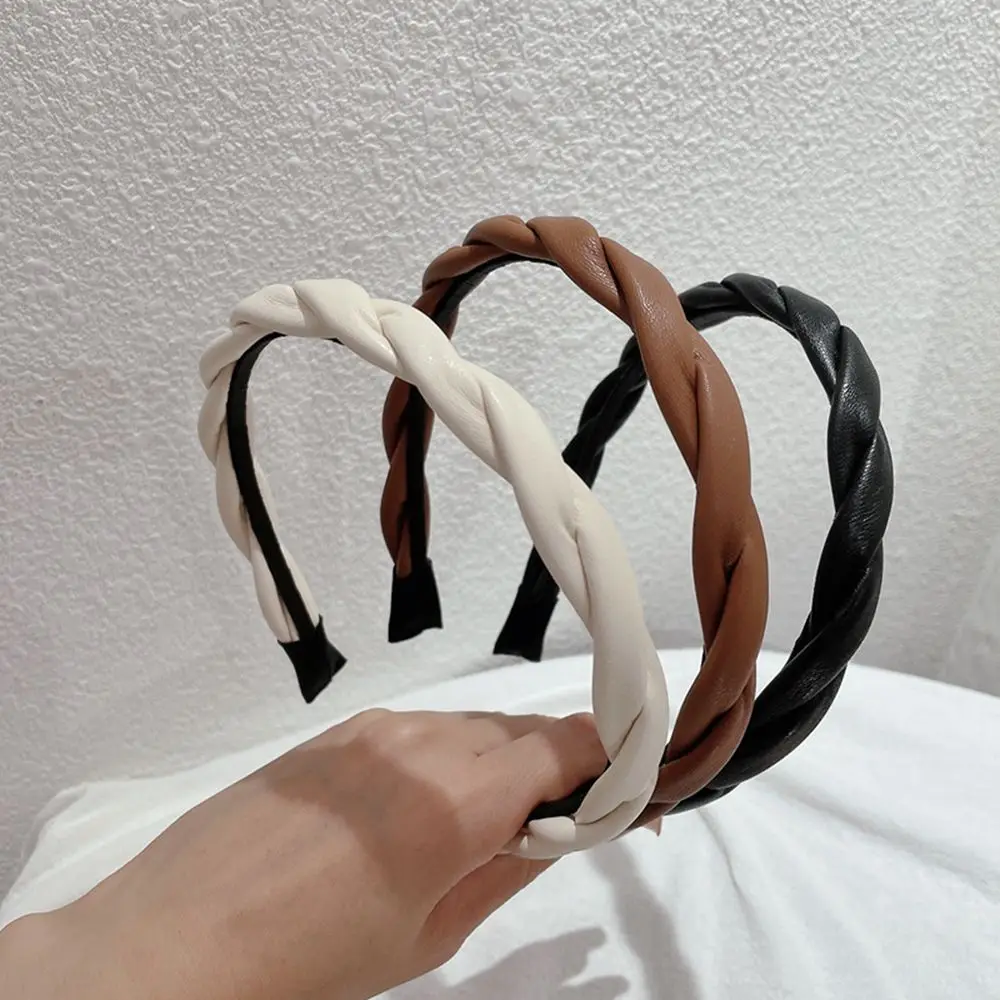 

Ободок для волос в Корейском стиле Женский, элегантный плетеный ободок с перехлёстом, аксессуар на голову