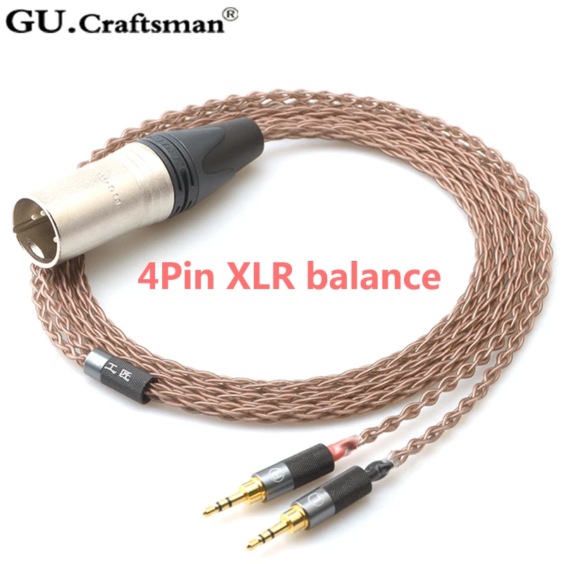 GUcraftsman 6N OCC медной проволоки HE1000 HE560 HE1000 v2 Edition X V2 HE400s 3,5 мм/4,4/2,5 мм Баланс кабель наушников обновления