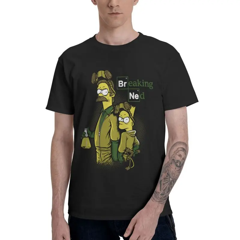 

Funny Breaking Bad Heisenberg T Shirt Men Short Sleeve Cotton T-shirt Anime Nerd Tees Top Graphic Tshirt Gift